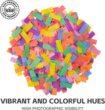 12 Inch Confetti Biodegradable [6 Pack] Confetti Cannons | Multicolor Confetti Poppers for Wedding,Birthday PartyChristmas Eve and New Year Give a Gift
