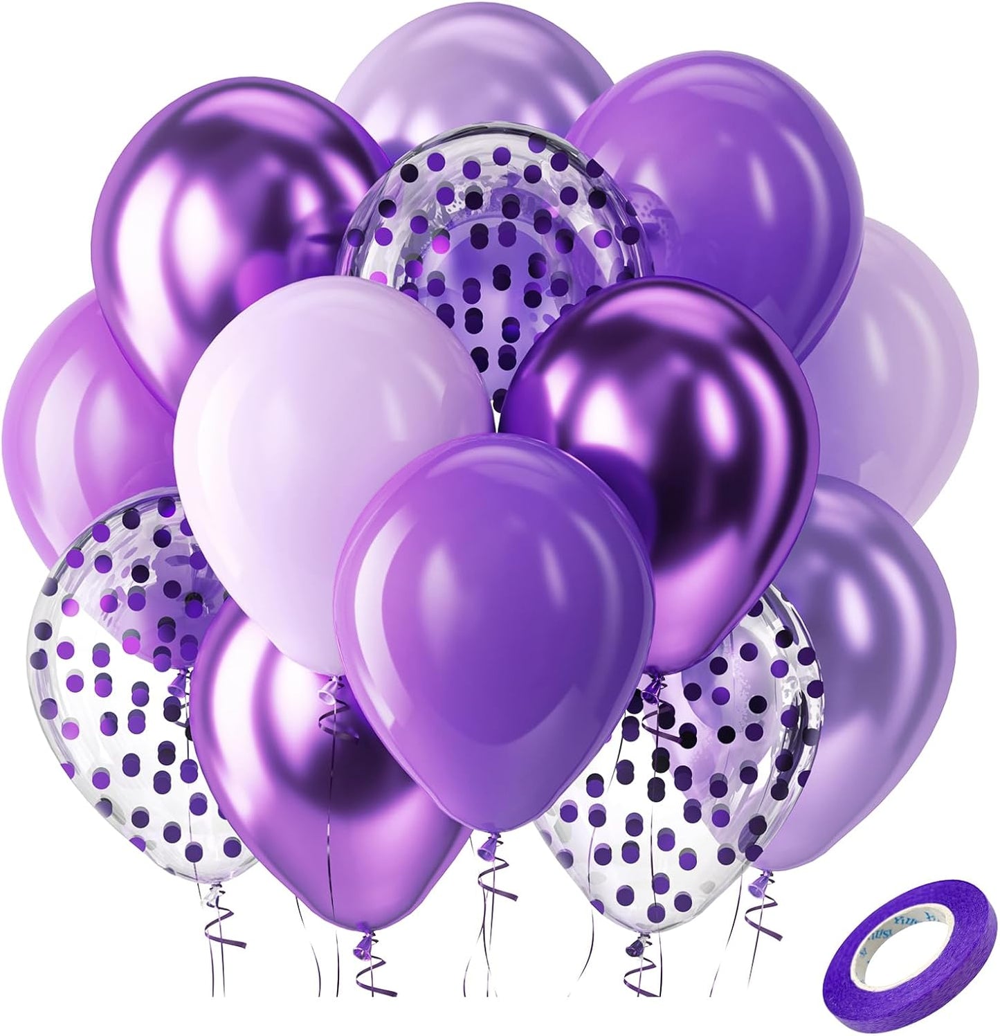 Bezente Pink Balloons Set,60pcs 12 inch Metallic Pearl Pink, Hot & Pastel Pink Latex Balloons Kit for Birthday,Wedding,Baby Shower,Princess Theme Party Decorations