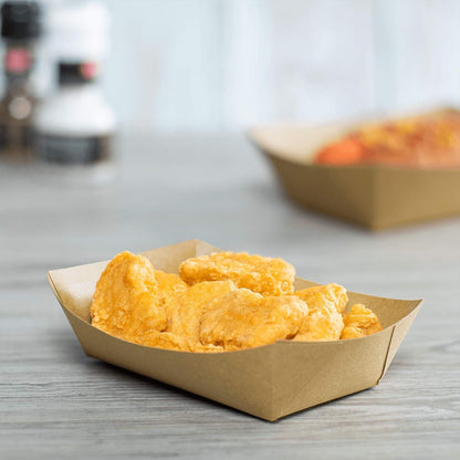 Karat Paper Food Trays Disposable [2 LB - 1,000 ct] Sturdy Food Boats, Leak Resistant | Ideal for Snacks, Nachos and Finger Foods