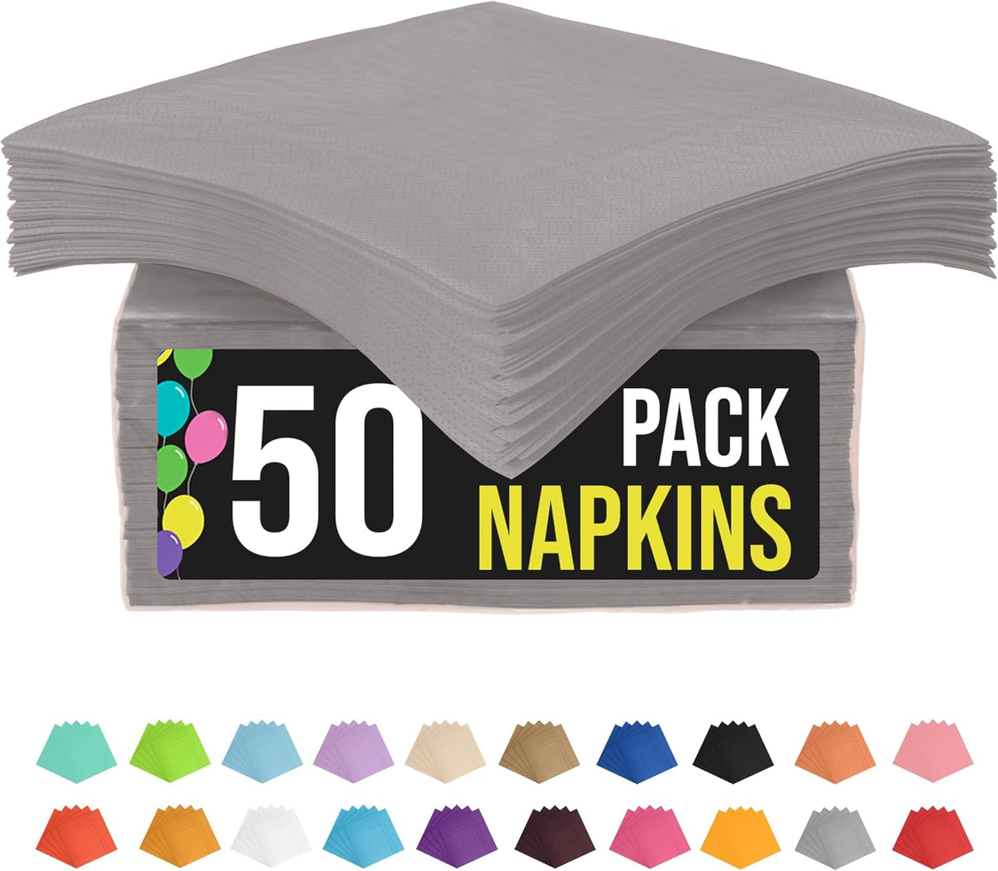 Party Solids Purple Paper Napkins Disposable Everyday 50 Pcs 2 Ply Purple Dinner Napkins Paper Everyday For Parties & Party Supplies