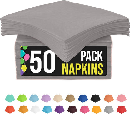 Party Solids Purple Paper Napkins Disposable Everyday 50 Pcs 2 Ply Purple Dinner Napkins Paper Everyday For Parties & Party Supplies