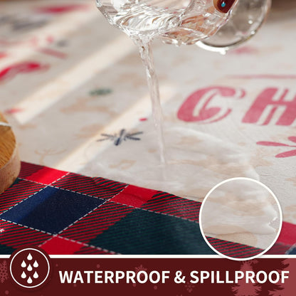 Rectangle Table Cloth,100% Waterproof Tablecloth Oil Proof Spill Proof Vinyl Table Cloth, Wipe Clean Plastic Table Cover for Dining, Camping, Indoor and Outdoor 52" x 70",Leaves