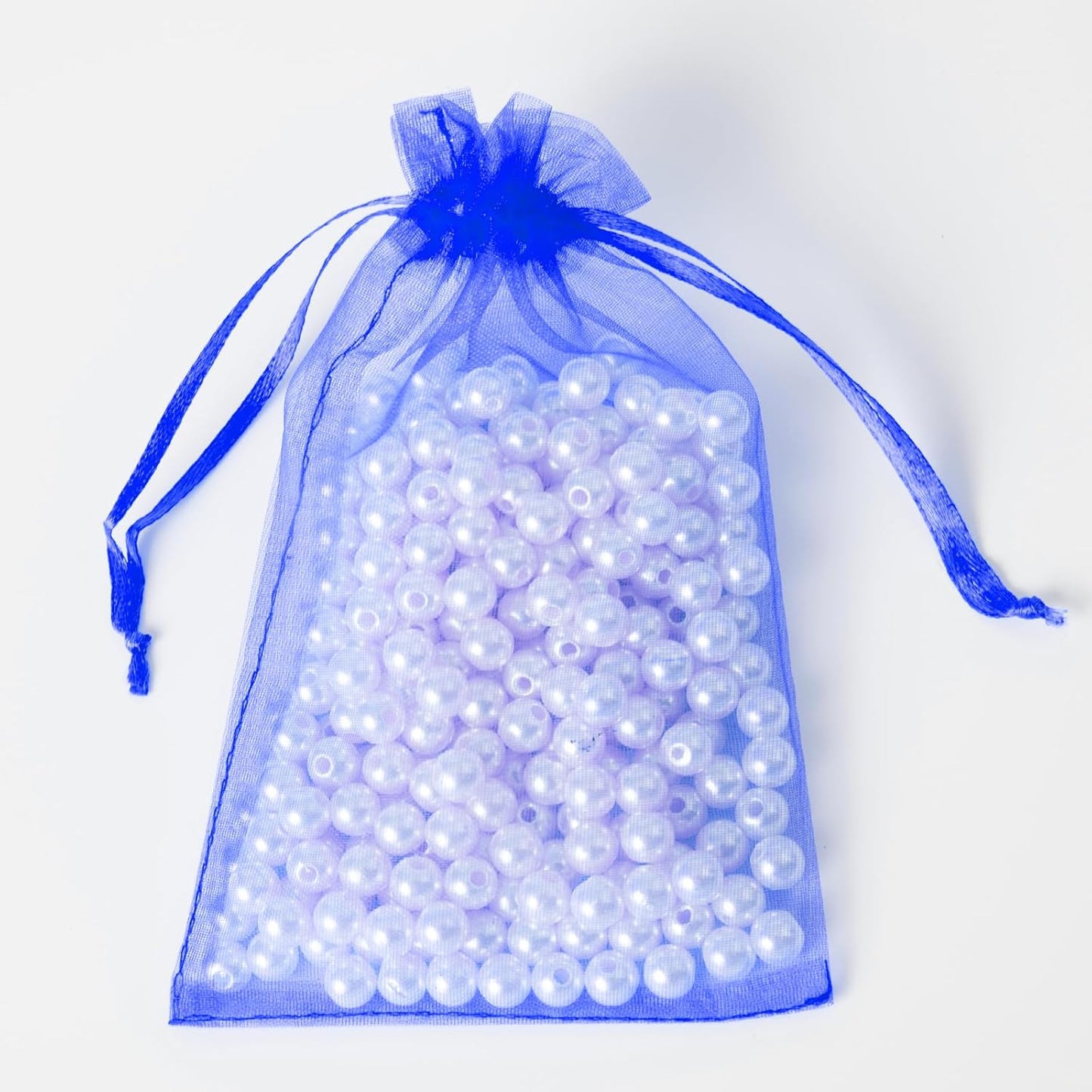 100PCS White Organza Bags, 4x6 Inch Small Mesh Bags Drawstring, Jewelry Gift Bags for Easter, Party, Festival, Bathroom Soaps, Makeup