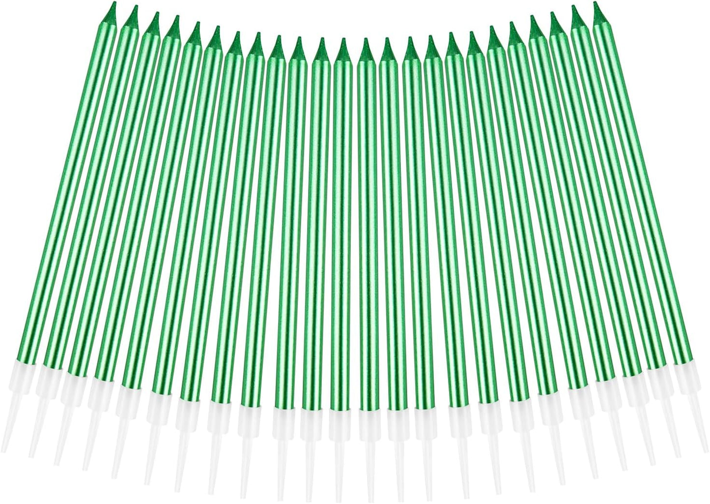 BEAN LIEVE 24-Count Birthday Candles - Long Thin Cake Candles Slow Burning Candles for Birthday, Wedding, Lucky Party Decoration (Champagne Gold)