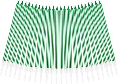 BEAN LIEVE 24-Count Birthday Candles - Long Thin Cake Candles Slow Burning Candles for Birthday, Wedding, Lucky Party Decoration (Champagne Gold)