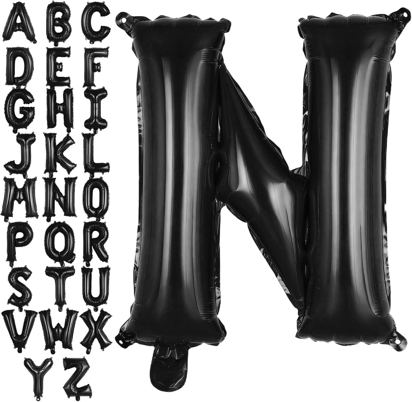 Black Letter A Balloons, 40 Inch Large Foil Letter Balloons, Custom Phrase Balloon for Birthday Party Wedding Anniversary Decoration (Black A)