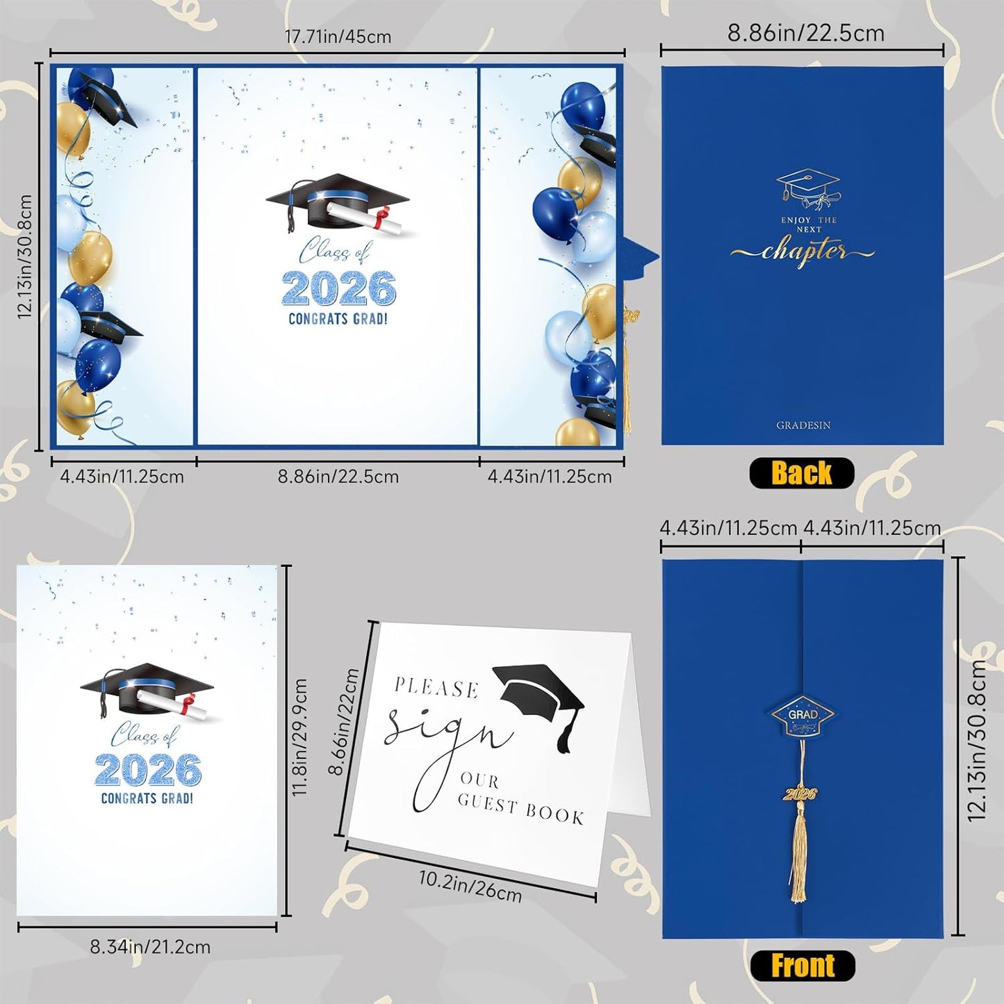 kockuu 2026 Graduation Guest Book Signature Board, Pink Class of 2026 Graduation Sign in Book to Sign Decor for Grad Party High School College Grad Gifts