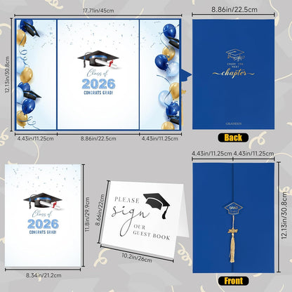 kockuu 2026 Graduation Guest Book Signature Board, Pink Class of 2026 Graduation Sign in Book to Sign Decor for Grad Party High School College Grad Gifts