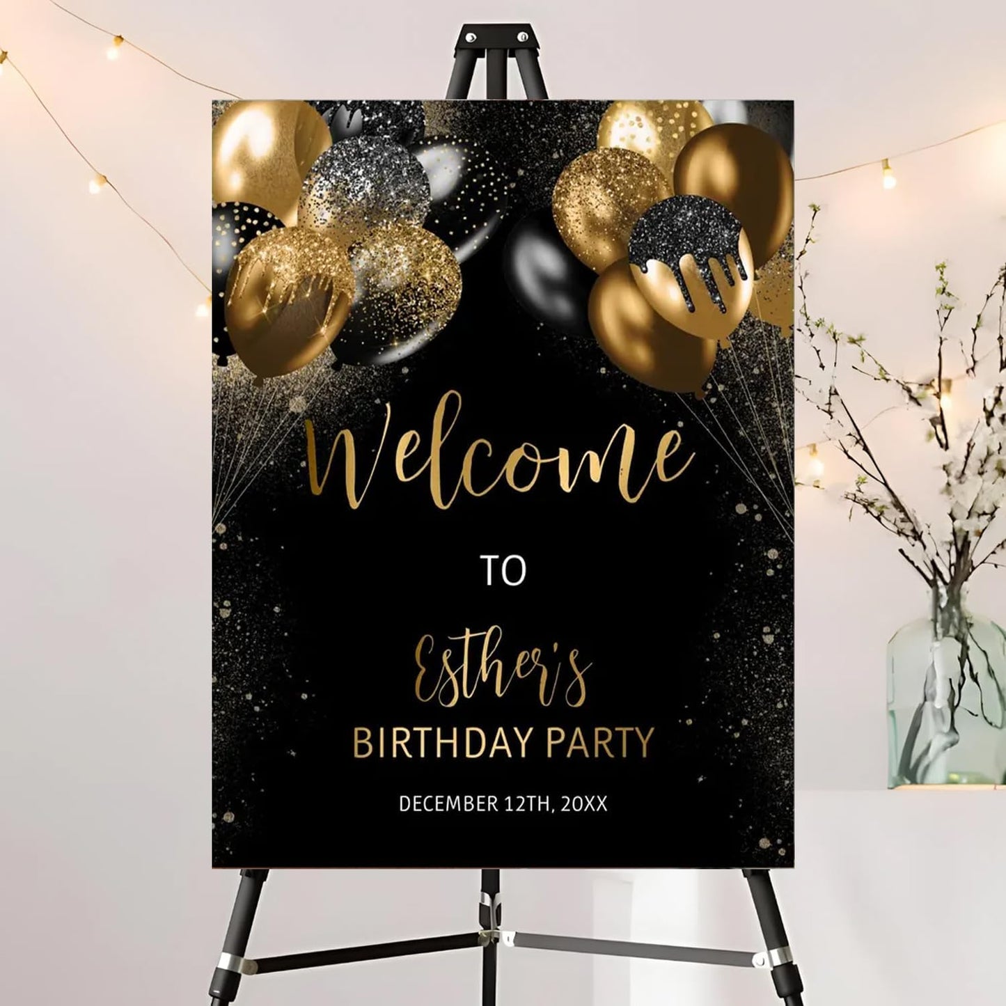 Editable Birthday Welcome Sign, Pink Bow Birthday Party Sign, Custom Birthday Signs, Welcome To Birthday Party, Birthday Party Decor, Welcome To Birthday Celebration Party Sign #12