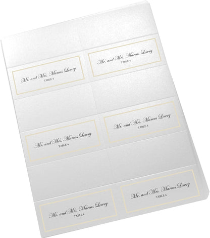 Single Line Border Printable Place Cards, Gold (Choose Color), Set of 60 (10 Sheets), Laser & Inkjet Printers - Wedding, Party, Dinner, and Special Events - Made in the USA