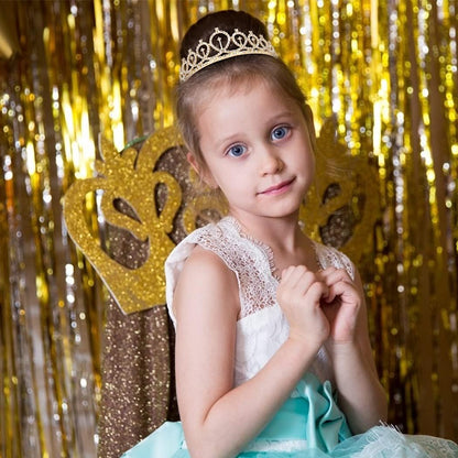 COCIDE Birthday Queen Sash & Rhinestone Tiara Set Gold Happy Birthday Crowns for Women Party Decoration Kit Rhinestone Headband for Women Glitter Crystal Hair Accessories for Cake Topper