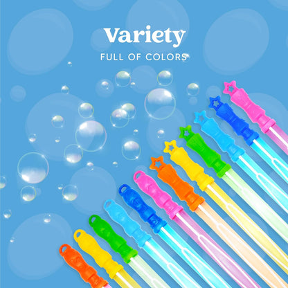 JOYIN 24 Pack 14.6’’ Big Bubble Wands Bulk (2 Dozen) for Summer Toy, Outdoor/Indoor Activity Use, Easter, Bubbles Party Favors Supplies for Kids