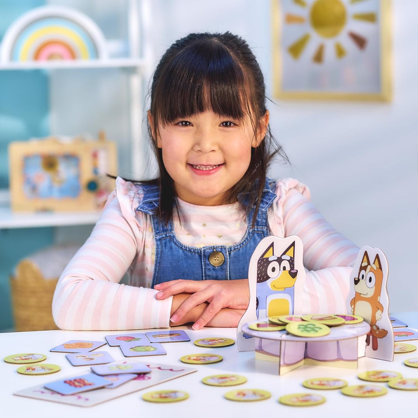 Bluey Fancy Restaurant Game, Join and Bingo as They Match Food Cards to Help Dad Prepare a Special Dinner for Mum, Serve up Fun While Building Memory and Matching Skills, Ages 3+, 2–4 Players