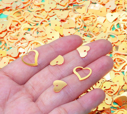 ONLYKXY 1200Pcs Love Heart Shaped Confetti, Table Wedding Decoration, Glitter Confetti for Wedding Party (Silver)