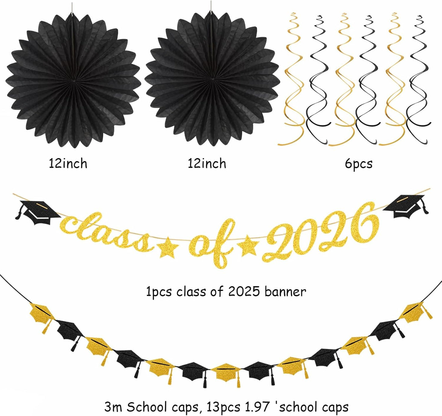 2026 Blue Class-Congratulations Prom Graduation Party-Decorations - 22pcs High School College Grad Supplies Decor,Royal Navy White Silver Tissue Pom Poms Streamers, Paper Flowers Lanterns Hugmoon