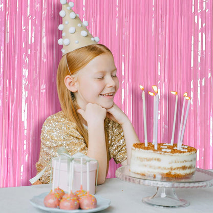 Tinsel Foil Fringe Curtains Wavy Backdrop for Parties Sparkle Metallic Wavy Foil Fringe Backdrop Curtain for Party Decorations Photo Booth Props for Birthday Graduation Wedding