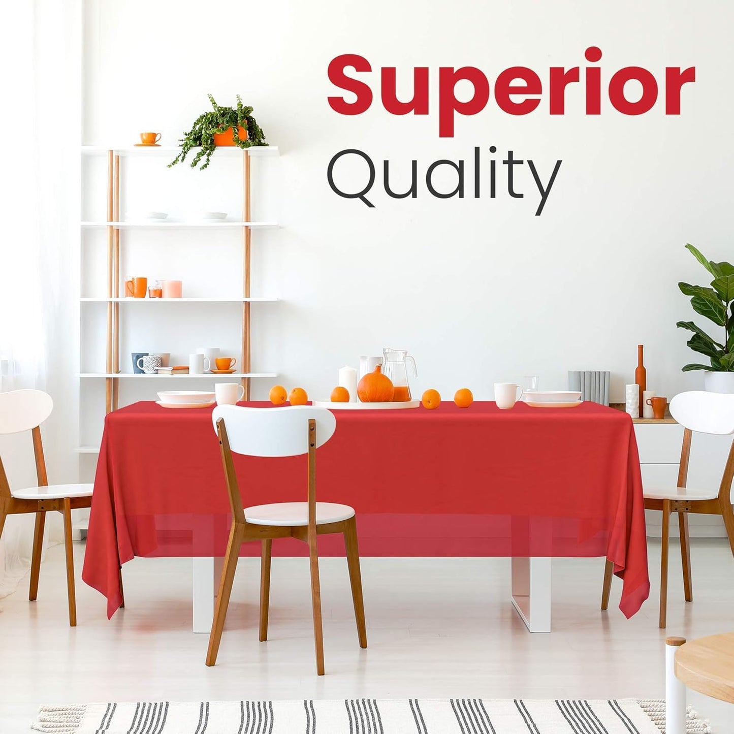 14 Pack Black 54 x 108 in. Rectangle Disposable Plastic Tablecloths - Smooth Decorative Covers for Parties, Weddings