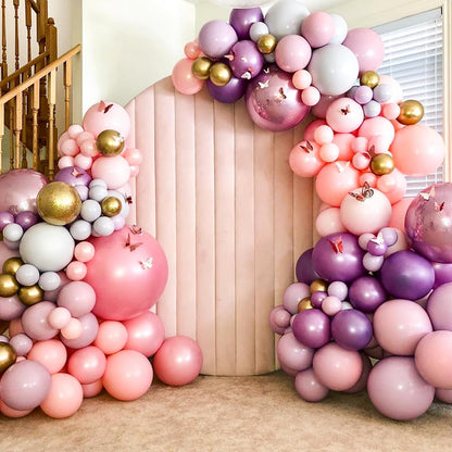 AerWo Balloon Arch Kit 9.35FT & 6FT, Free Bending Half Balloon Arch Stand with Base, Floor Gold Balloon Arch Frame Backdrop for Wedding Birthday Party Baby Shower Yard Lawn Home Christmas Decorations