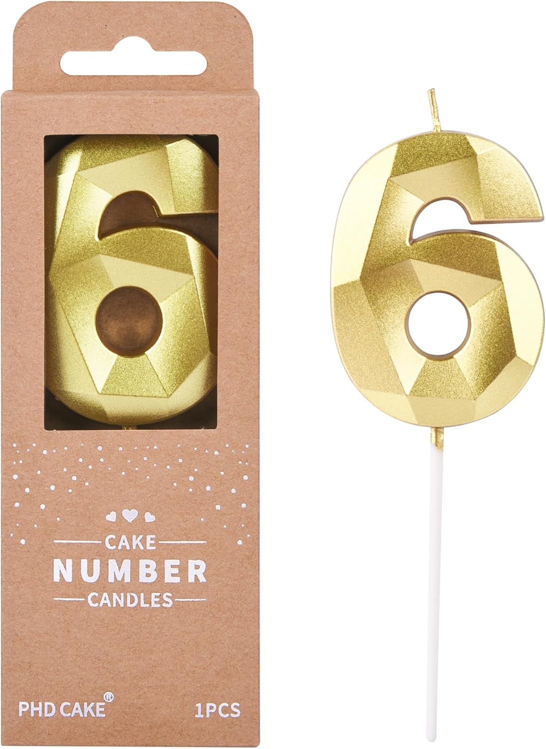 PHD CAKE 2.76 Inch Crystal Black 9 Number Birthday Candles, Black Number Candles, Cake Number Candles, Party Celebration