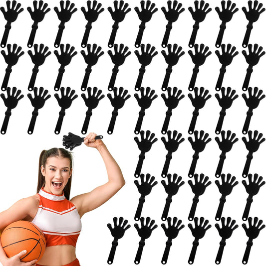 Junkin 48 Pcs Hand Clappers Bulk 7. 5 x 3. 5 Inches Noise Makers Party Favors Clapping Noise Maker Clacker for Birthdays Game Prizes Rewards Football Sporting Events Cheers Supplies (Black,White)