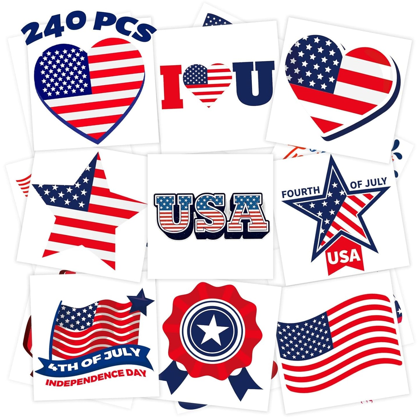 240 Pcs Summer Fruit Temporary Tattoos for Kids, Safety Waterproof Bulk Tattoos Stickers, Hawaiian Themed Tattoos Toys, Best Choice for Summer Party and Goody Bag Stuffers, 60 Different Designs