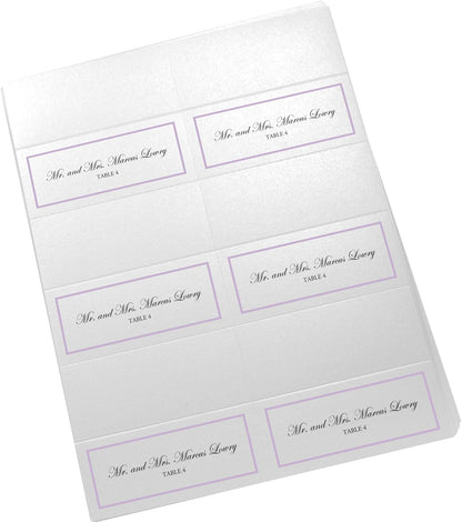 Single Line Border Printable Place Cards, Gold (Choose Color), Set of 60 (10 Sheets), Laser & Inkjet Printers - Wedding, Party, Dinner, and Special Events - Made in the USA