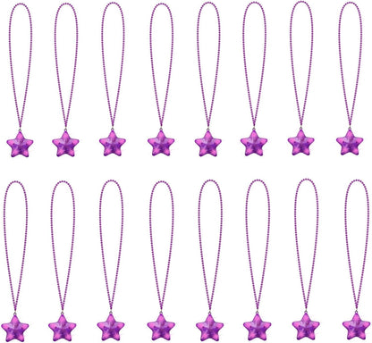 16 Pack Light Up Necklaces Flashing Star Bead Necklaces Glow In The Dark Party Supplies for Weddings Birthday Valentines Mardi Gras July 4th Halloween Christmas
