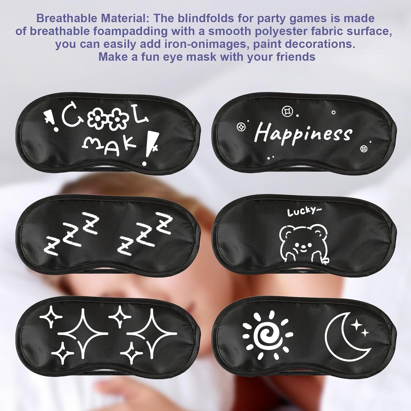 20 Pcs Blind Folds for Game, Blind Fold for Women Men