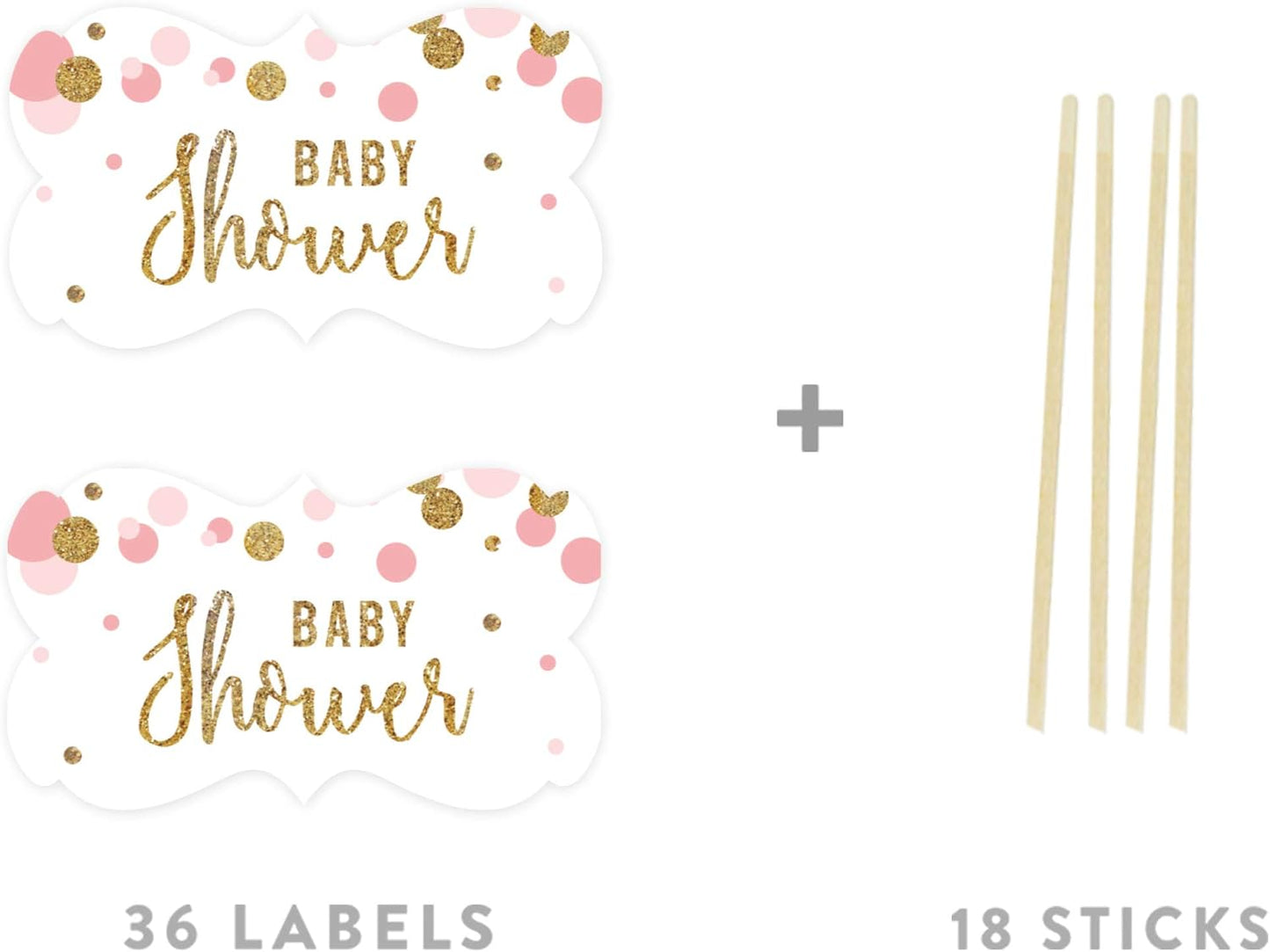 Andaz Press Blush Pink Gold Glitter Girl Baby Shower, Printable Table Tent Place Cards, 20-Pack, Seat Placement Cards Blank Place Cards For Table Settings Name Cards for Wedding, Graduation Food Cards - Colors A