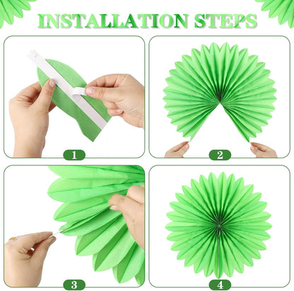 BestoFun 12PCS Paper Fans Hot Pink Party Decorations Tissue Paper Flowers Decorations Paper Fans Party Decorations for Girl Groovy Birthday Baby Shower Wedding Bachelorette Room Wall Hanging Décor
