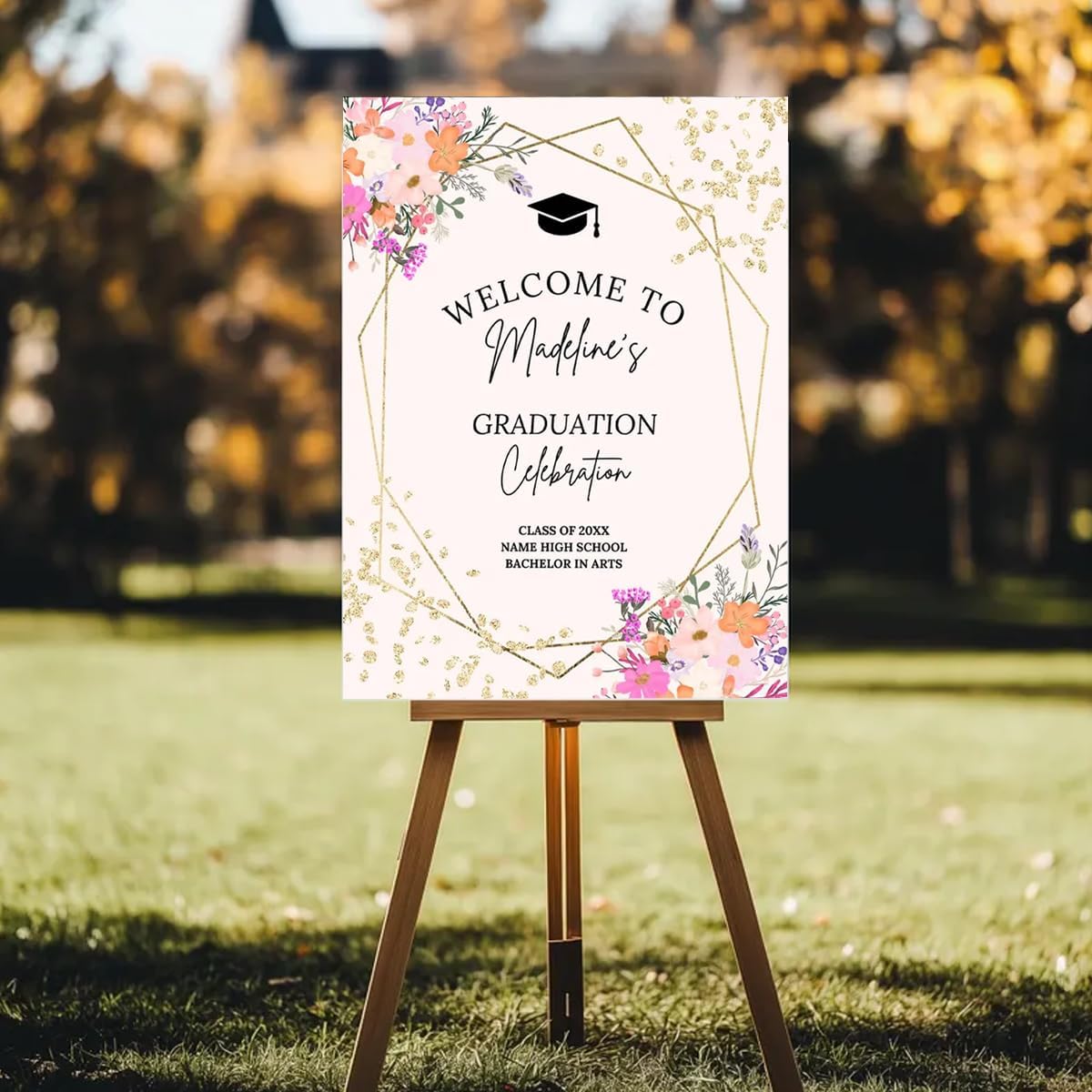Graduation Party Welcome Sign, Photo Graduation Poster, Graduation Decorations, Grad Party Sign, Grad Welcome Sign, Graduation gift for best friend, Graduation gift for daughter, sister, brother - 1