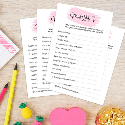 Birthday Party Game - Selfie Scavenger Hunt, Girl Birthday Party Activity Favor, Set of 20 Games Cards, Birthday Supplies, Activity Decorations -B07