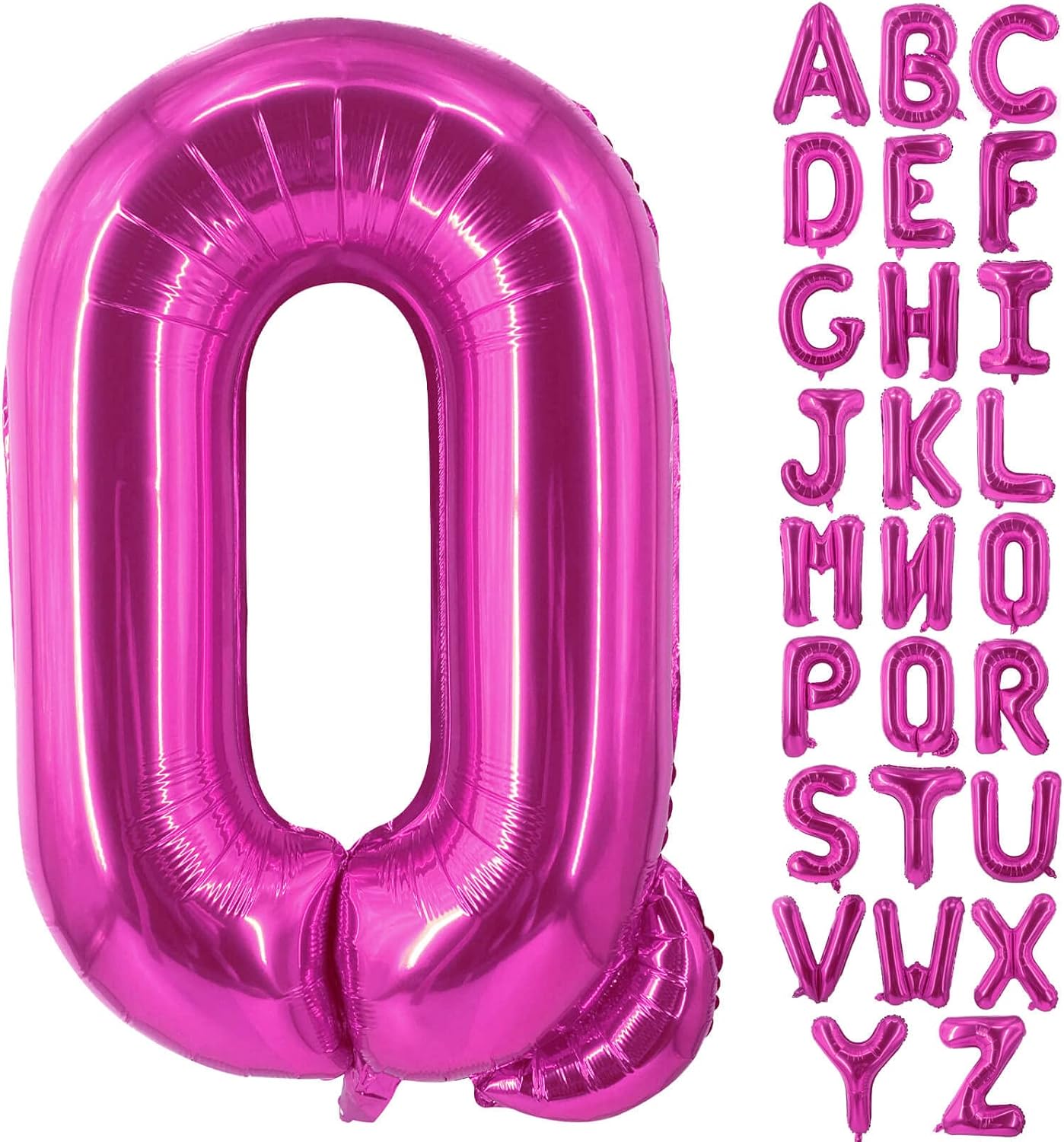 Lovoir 40 Inch Large Hot Pink Letter A Balloons Big Size Jumbo Mylar Foil Helium Balloon for Birthday Party Celebration Decorations Alphabet Hot Pink A