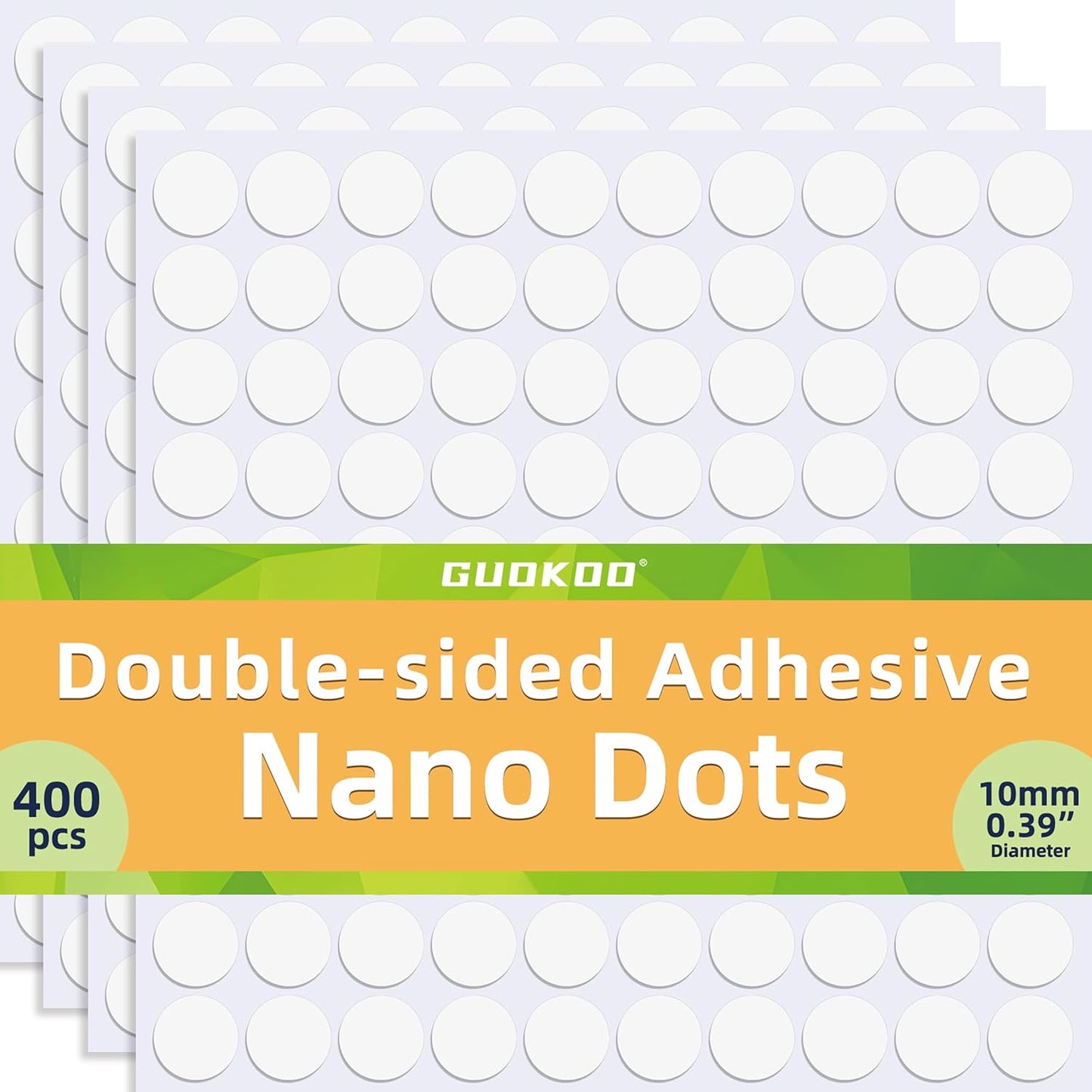 500 Pcs Double Sided Sticky Dots Clear Removable Adhesive Putty - Poster Putty, Sticky Tack, Sticky Dots for Wall Hanging, Balloons, Crafts, Festival Party Decorations (0.31" X 0.51")