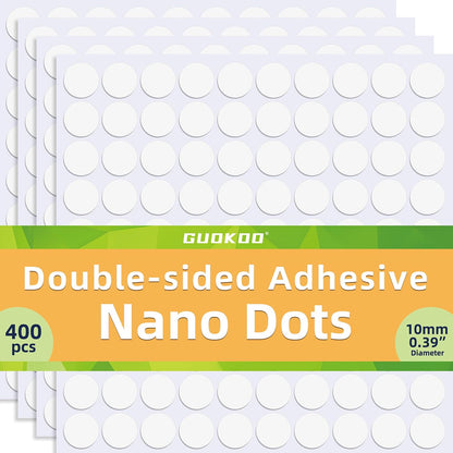 500 Pcs Double Sided Sticky Dots Clear Removable Adhesive Putty - Poster Putty, Sticky Tack, Sticky Dots for Wall Hanging, Balloons, Crafts, Festival Party Decorations (0.31" X 0.51")
