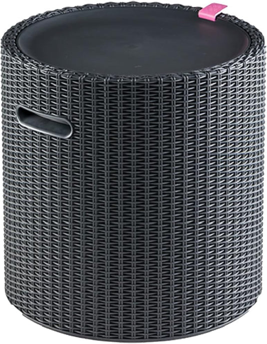 Keter Cool Side Table Cooler 3 in 1 Outdoor Patio Table and Ice Chest Storage, Ideal Hot Tub Table, Decor and Outdoor Patio Bar, Portable Bar, Graphite