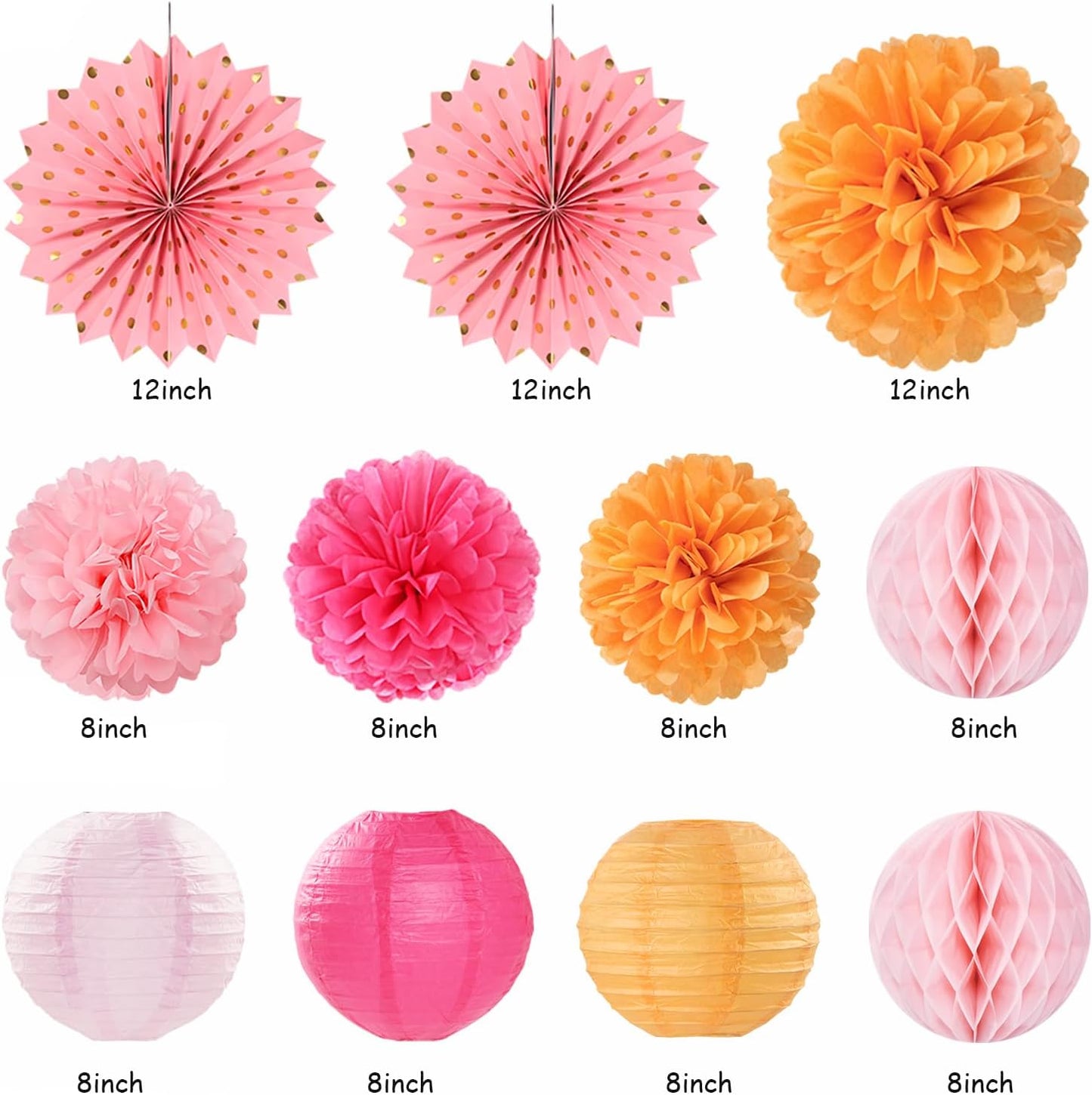 Champagne-Gold Beige Fall Boho Birthday Party-Decorations - 21pcs Autumn Neutral Retro Happy Banner,Girl One Sweet Peach Paper Streamers Lanterns,Tissue Pom Poms Fan,Rustic Backdrop Decor Huglony