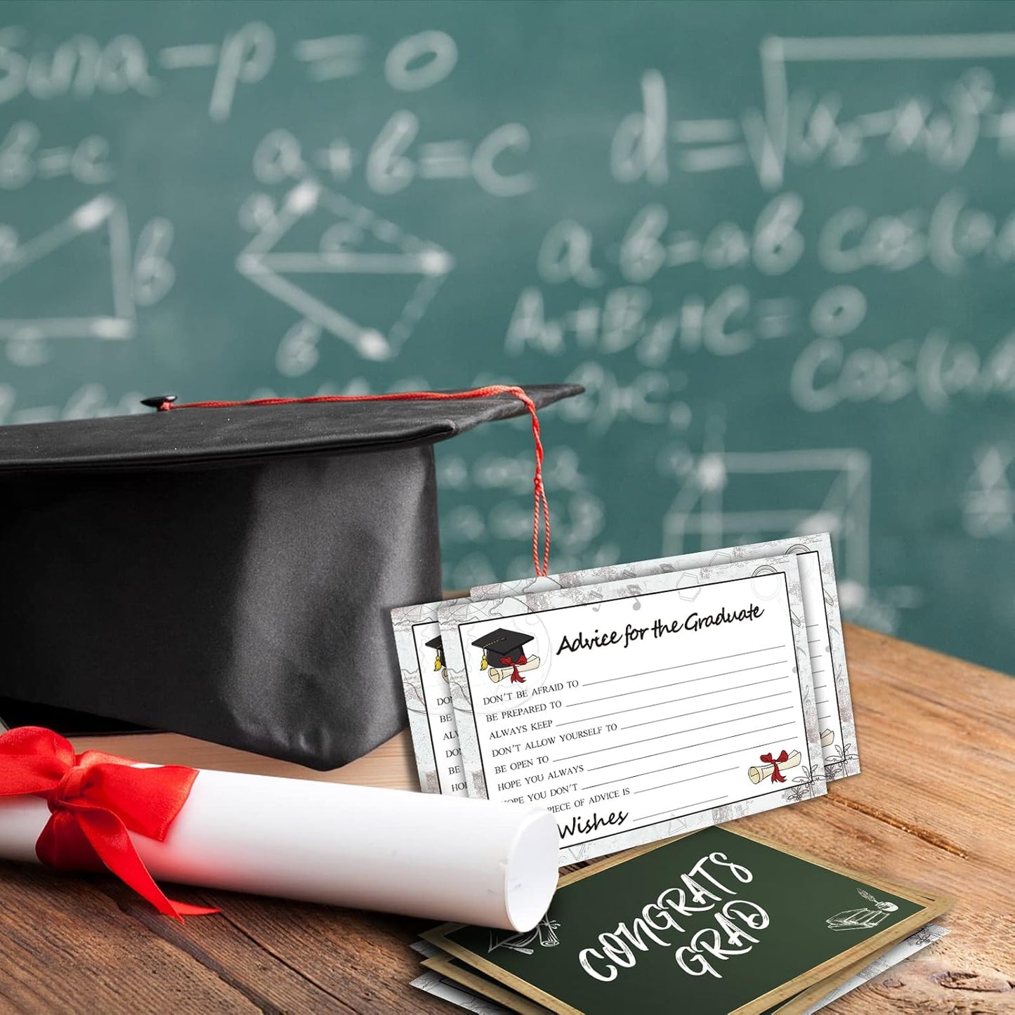 Graduation Advice Cards - 50-Pack Graduate Party Supplies 2026 Advice for the Graduate Decorations Party Favors Table Games Personalized Graduations Cards