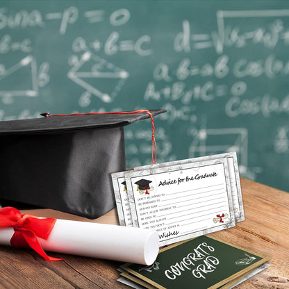Graduation Advice Cards - 50-Pack Graduate Party Supplies 2026 Advice for the Graduate Decorations Party Favors Table Games Personalized Graduations Cards