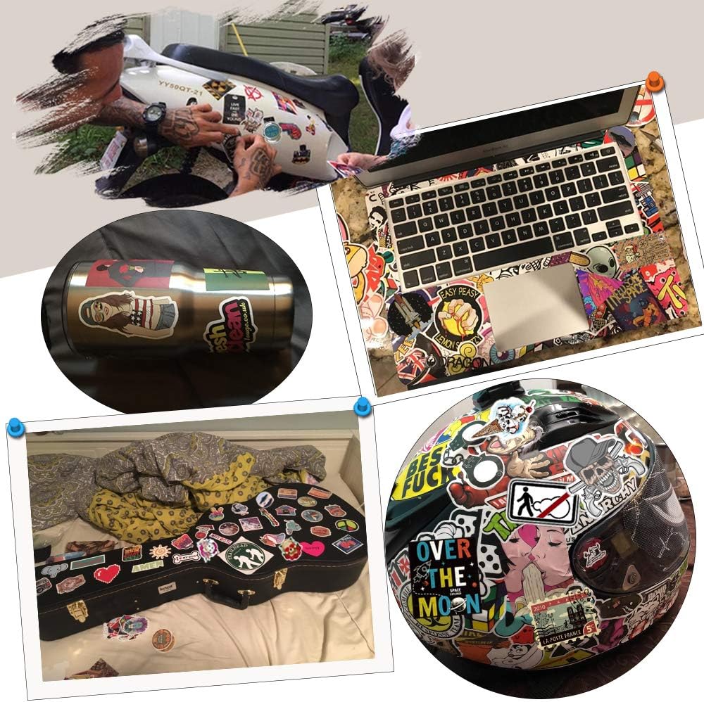 QTL Neon Stickers for Teens & Students Prizes, Waterproof Vinyl Party Favor Stickers, School Rewards, Water Bottle and Laptop, 50PCS - Colors B