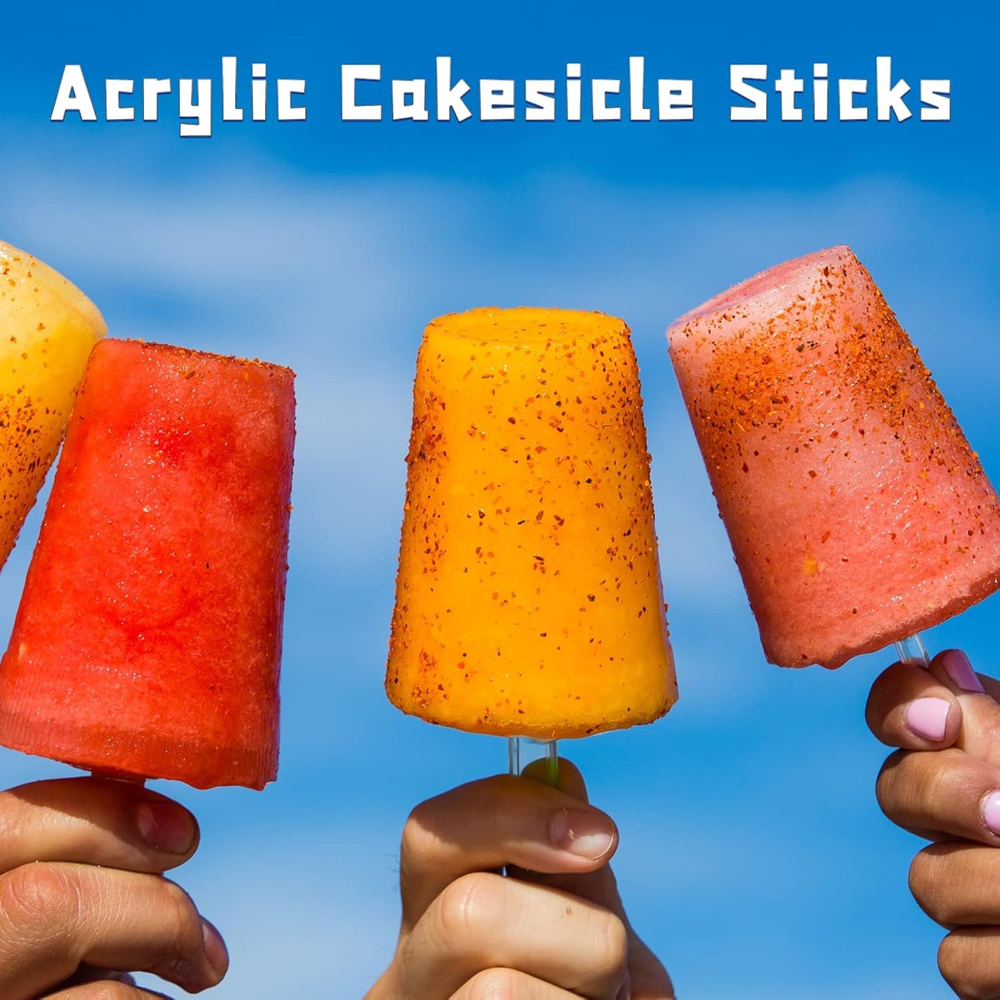30 Pieces Acrylic Sticks Reusable Cakesicle Cake Pop Mold Mirror Ice Pop Sticks Ice Cream Cakesicle Mold for Home Cake Candy Gifts Party Craft
