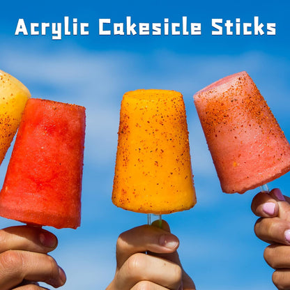 30 Pieces Acrylic Sticks Reusable Cakesicle Cake Pop Mold Mirror Ice Pop Sticks Ice Cream Cakesicle Mold for Home Cake Candy Gifts Party Craft