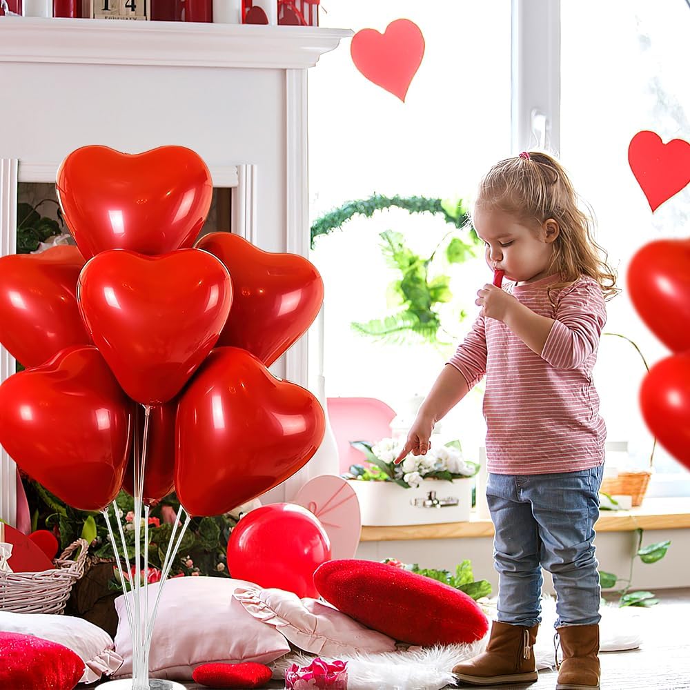 6 Sets Balloon Sticks with Base for Table Balloon Stand Kit Balloon Stands with Base for Floor Balloon Arch Stand with Base Balloon Stands for Table Baby Shower Birthday Wedding Party Decorations