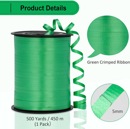 Black Ribbon - 500 Yard Crimped Curly Ribbon for Gift Wrapping, Balloons, Graduations, Halloween, Birthday Parties