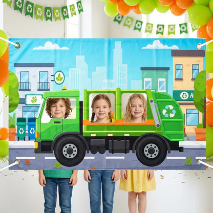 Serencatcher Engineer Party Decorations Photo Prop Backdrop 5x3.3ft Engineer Theme Cutout Backdrop Photo Booth Props Face in Hole Background Banner for Birthday Baby Shower Party Supplies Selfie Frame