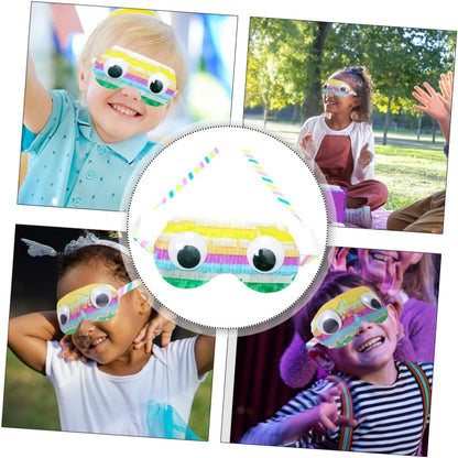 BESPORTBLE 2Pcs Paper Pinata Eye Masks for Birthday Party Game Supplies Fun Cosplay Accessories Lightweight for Celebrations and Photo Props