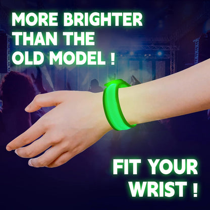KIRALUMI 8 PCS LED Glow Bracelets, Light Up Bracelets for Kids Adults - Christmas Glow in The Dark Party Bracelets Favors Supplies for Concerts, Festivals, Game Prizes, Sports, Rave Accessories.