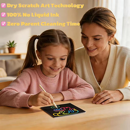 MEUOFLANMEE Rainbow Scratch Paper for Kids: Classroom Art Crafts Back to School Supplies for Girls Boys Teens 4-12 Year Old Stocking Stuffers Party Favors Toys Games Easter Basket Stuffers Notes 150