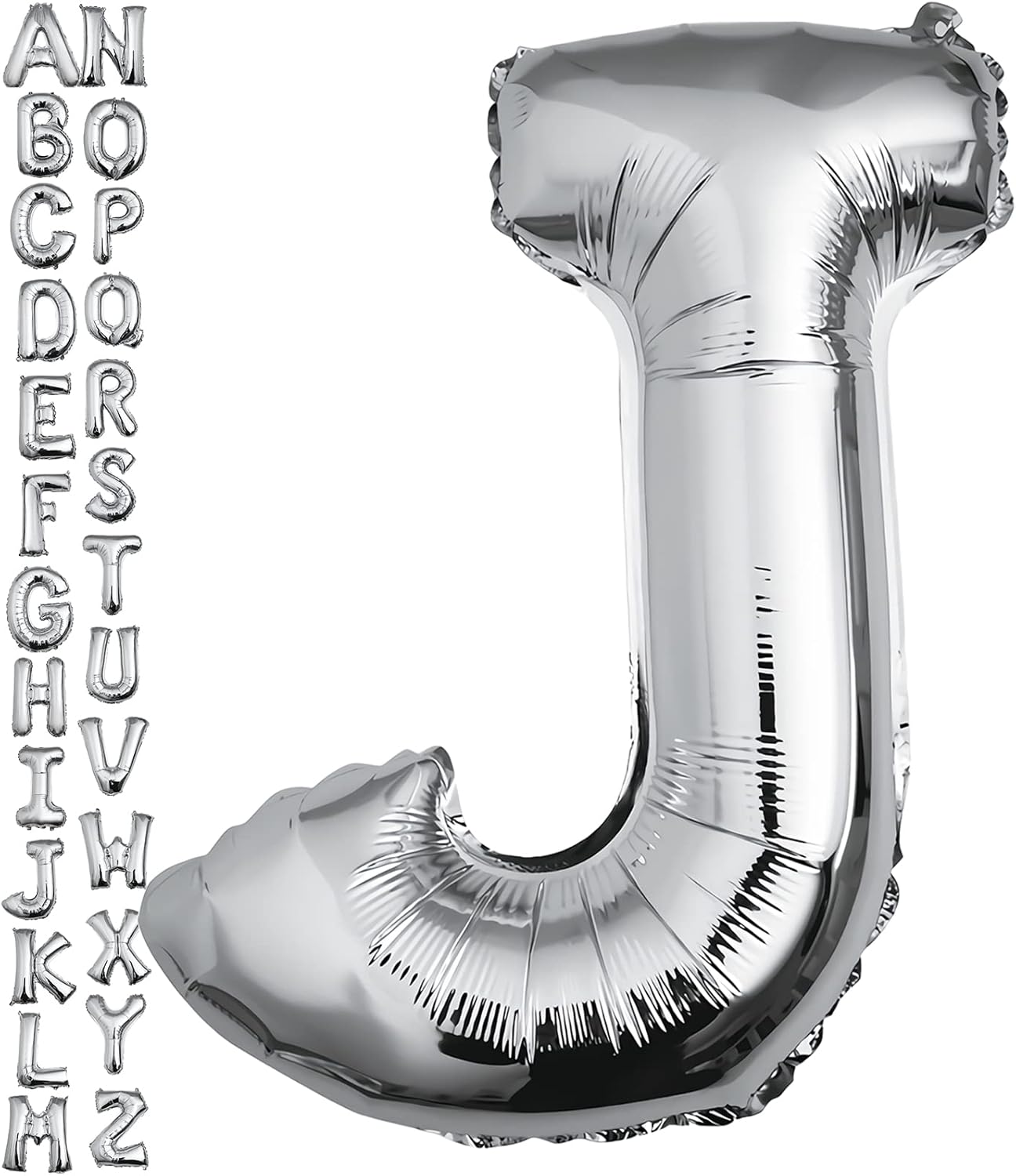 40 inch Silver Letter A Balloon, Big Size Alphabet Foil Mylar Helium Balloons for Birthday Party Celebration Wedding Anniversary Baby Shower Decorations Supplies Alphabet A