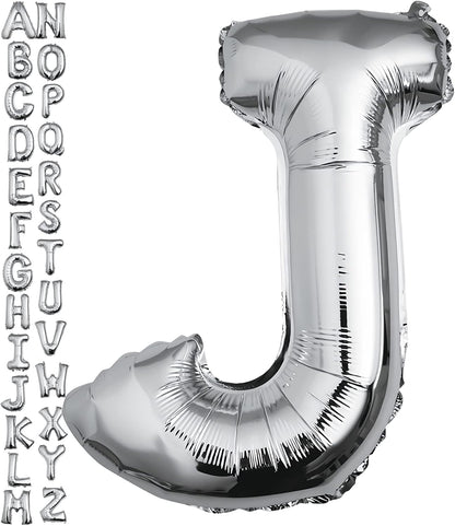 40 inch Silver Letter A Balloon, Big Size Alphabet Foil Mylar Helium Balloons for Birthday Party Celebration Wedding Anniversary Baby Shower Decorations Supplies Alphabet A